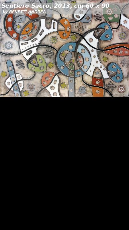 Lune in cielo, 2015, cm 60 x 80, oil, turmeric and acrylic on bas-relief in plaster on canvas