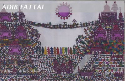 A village with a hanging bridge