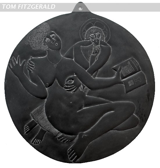 Cathleen Ni Houlihan is harassed by Old Irish Saint