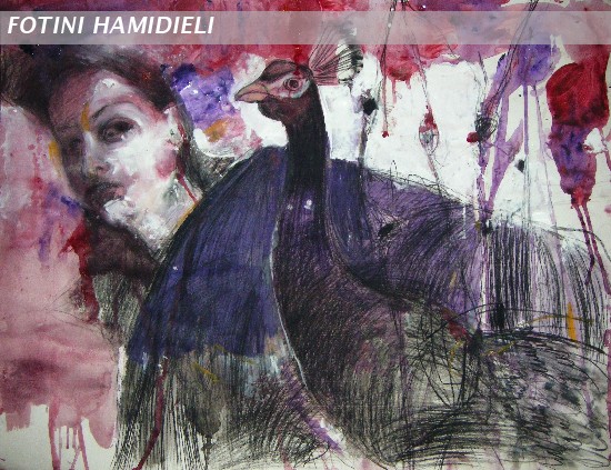 waking while the peacock is watching